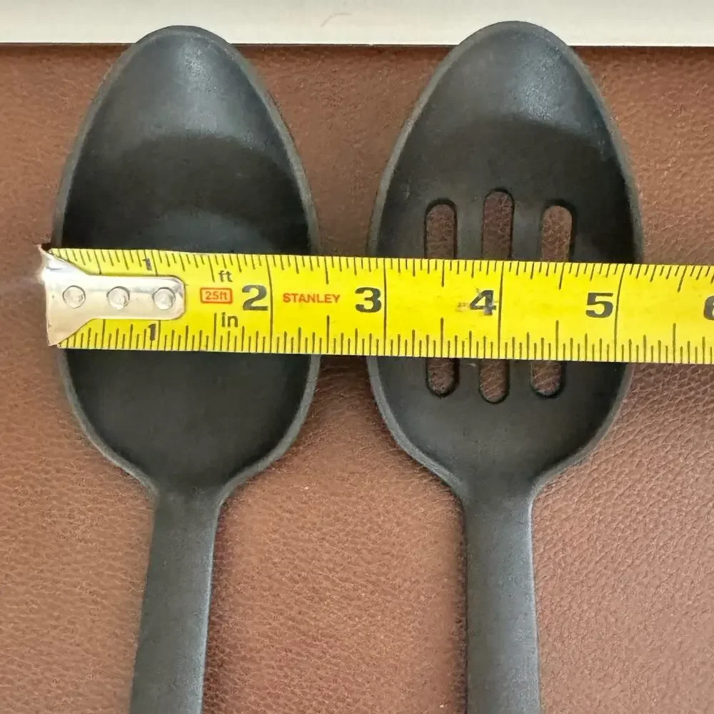 Farberware Slotted & Solid Spoon Black Plastic Nylon Kitchen Cooking Utensil